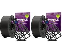 WINKLE Filament PETG CF 1.75mm Noir Carbone pour Impression 3D, Bobine PETG 300g, Filament Imprimante 3D, Matériaux d'impression 3D, Précision Dimensionnelle +/- 0.05mm (Lot de 2)