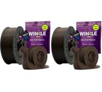WINKLE Filament PLA HD 1.75mm Brun Ébène pour Impression 3D, Bobine PLA 300g, Filament Imprimante 3D, Matériaux d'impression 3D, Précision Dimensionnelle +/- 0.05mm, Facile à Imprimer (Lot de 2)