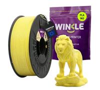 WINKLE Filament PLA HD Texture (Texturé) Marbre Jaune 1.75mm 1kg, Filament pour Imprimante 3D, PLA Jaune, Compatible avec la Plupart des Imprimantes FDM, Précision Dimensionnelle +/- 0.05mm