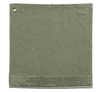 Winkler - Essuie-mains carré Curl avec œillet d'attache - 50x50 cm - Tissu éponge 100% coton absorbant - Serviette à vaisselle, chiffon de nettoyage