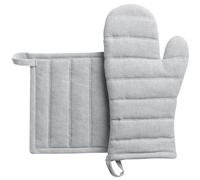 WINKLER Gant de cuisine et manique recyclés Jona perle - 15 x 30 cm