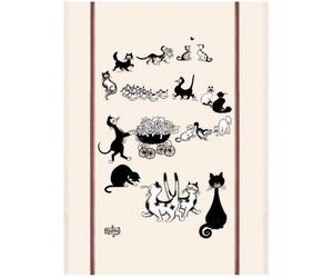 WINKLER-Grand Torchon coloris écru en coton Dubout Multi-Chats Winkler - 60 x 80 cm