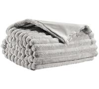 WINKLER-Plaid Alice coloris gris en coton - 130 x 160 cm