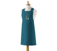 WINKLER Tablier de cuisine japonais recyclé Tour Eiffel paon - 125 x 85 cm