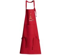 Tablier de cuisine recyclé Tour Eiffel avec poche rouge 85 x 72 cm Winkler