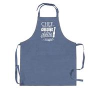 Winkler - Tablier de cuisine - Tablier de cuisine réglable - Tablier pour la cuisine - Tablier barbecue - Tablier 100% Coton - 90 x 72 - Jeans Bleu - Plancha