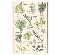 WINKLER-Torchon coloris écru en coton Les Herbes De Provence Winkler - 48 x 72 cm