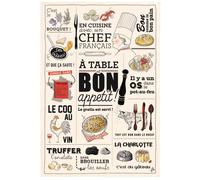 WINKLER-Torchon cuisine française 48x72 cm