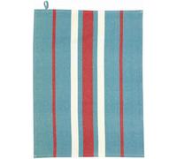 WINKLER Torchon recyclé lavé Yuna bleu - 50 x 70 cm