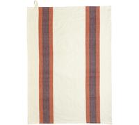 WINKLER Torchon recyclé lavé Yuna marmelade/naturel - 50 x 70 cm