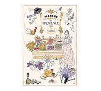 Winkler - Torchon - Torchon de cuisine - Chiffons de nettoyage - Serviette de cuisine - Torchon à vaisselle - Torchon de cuisine 100% Coton - 48 x 72 - Ecru - Les marchés de Provence