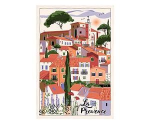 Winkler - Torchon - Torchon de cuisine - Chiffons de nettoyage - Serviette de cuisine - Torchon à vaisselle - Torchon de cuisine 100% Coton - 48 x 72 - Ecru - Village Provence - Côte d'Azur