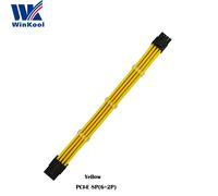 WinKool-Câble d'alimentation PCI-E 8PIN 18AWG Pure,extension mâle vers femelle,peignes intégrés,options multi-documents - Type Yellow-500mm