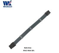 WinKool-Câble d'alimentation PCI-E 8PIN 18AWG Pure,extension mâle vers femelle,peignes intégrés,options multi-documents - Type Dark Gray-500mm