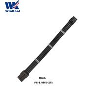 WinKool-Câble d'alimentation PCI-E 8PIN 18AWG Pure,extension mâle vers femelle,peignes intégrés,options multi-documents - Type Black-500mm