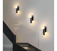 Winlams Applique Murale Extérieure Led éclairage Haut Et Bas étanche Jardin Villa Jardin Lumière Paysage Lumière Hall Lumière Hôtel Chambre Chevet Lumière Couloir Intérieur Lumière (le noir)