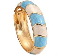 Winlaovate Bracelet bohème réglable en forme de fleur de 6,2 cm de diamètre | Peinture émail rétro, blocs de couleurs irrégulières, déclaration artistique unique, base en alliage de zinc