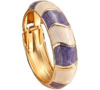 Winlaovate Bracelet bohème réglable en forme de fleur de 6,2 cm de diamètre | Peinture émail rétro, blocs de couleurs irrégulières, déclaration artistique unique, base en alliage de zinc