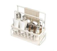 Winlaovate Égouttoir d'évier en acier inoxydable avec drainage de l'eau pour brosse à vaisselle et égouttoir à récurer, organiseur compact gris (blanc)