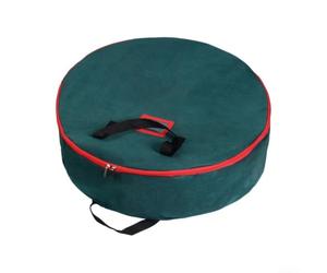 Winlaovate Grand sac de rangement rond pour couronne de Noël - Imperméable - Résistant à la poussière - Robuste - Pliable - Saisonnier - Taille S - 152,4 x 40,6 cm - Vert