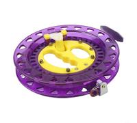 Winlaovate Grande roue de poulie pour cerf-volant avec bobine de ligne de pêche en ABS pour gestion de la ligne lisse, outil de vol pour sports de plein air, pêche au cerf-volant (22 cm, violet)