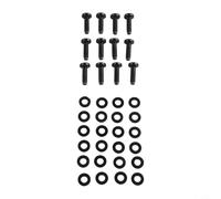 Winlaovate Lot de 12 boulons Torx M8 pour Jeep Wrangler 2007-2018 pour cadre de pare-brise rigide A-Pillar, demi-porte et barre de sécurité
