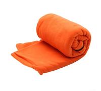 Winlaovate Sac de couchage compact et portable fabriqué en polaire pour extérieur, camping, voyage et utilisation en intérieur (orange)