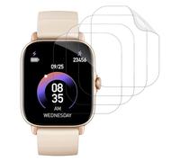 WINLAZY Lot de 4 films de protection d'écran pour Amazfit GTS 3/4 Film de protection d'écran en verre blindé Amazfit GTS 3/4 Smart Watch Transparent Film de protection d'écran HD Clear Ultra fin