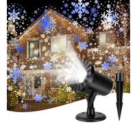 Winload Projecteur de Noël Extérieur, Lampe LED Effet Flocons de Neige Étanche IP65, Lumières de Projection Chute de Neige pour Décoration Intérieure et Extérieure, Fêtes, Vacances et Mariages