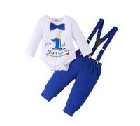 Winmany Bébé Garçons 1er Anniversaire Tenue Toddler Cake Smash Vêtements À Manches Courtes Combishort Porte-BÊTRES Shorts Premier Ensemble De Vêtements D’anniversaire