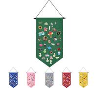 Winmany Boîte de rangement murale à suspendre pour broches, bijoux, toile, présentoir à épingles, bannière, boucles d'oreilles, collier, épingles à paillettes (vert)
