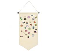 Winmany Boîte de rangement murale à suspendre pour broches, bijoux, toile, présentoir à épingles, bannière, boucles d'oreilles, collier, épingles à paillettes(blanc)
