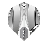 WINMAU Ailettes de fléchettes Prism Alpha blanches et noires extra épaisses - 1 lot par paquet (3 ailettes au total)