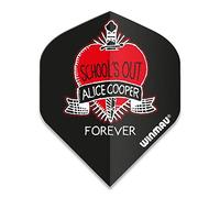 Winmau Alice Cooper School's Out Forever Rock Legends Lot d'ailettes de fléchettes solides 100 microns