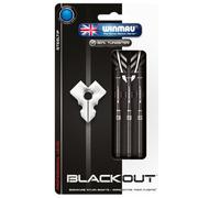 WINMAU Blackout 26g Ensemble de Fléchettes en Tungstène avec Vols Prism et Arbres (Tiges)