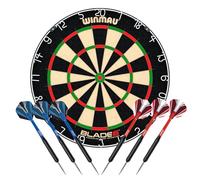 Winmau Blade 6 cible de fléchettes pour fléchettes en acier - comprend des fléchettes, des ailettes et des tiges (voix)