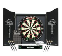 Jeu de fléchettes professionnel Karella Winmau XTREME avec armoire - Noir - 2 jeux de fléchettes inclus