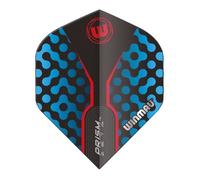 Winmau Darts Flechettes Prism Zeta Black Feathers, Red Standard 6915.307