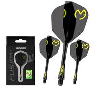 Winmau Darts - Fusion Système intégré de vol et d'arbre - No.6 Forme et Design - Mvg Design Couleur, Longueur Moyenne