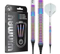 WINMAU Darts Solaris Urban 19g Baril / 21g Poids Total Jeu de fléchettes Professionnelles à Pointe Souple en tungstène avec ailettes et tiges (tiges)