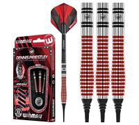 WINMAU Dennis Priestley 20 Gram Softip Tungsten Darts Set with Flights and Stems (Shafts)
