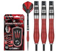 WINMAU Dennis Priestley Édition Spéciale 24g Ensemble de Fléchettes en Tungstène avec Vols et Arbres (Tiges)