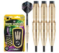 WINMAU des Champions - Simon Whitlock 24g Ensemble de Fléchettes en Laiton avec Vols et Prism Arbres (Tiges)