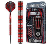WINMAU Diablo 22 Gramme Professionnelle Pointe d’Acier Tungstène Fléchettes avec Vols et Tiges (Arbres)