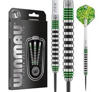 WINMAU Fléchettes Advance 500 Série Vert 20 g Baril / 22g Poids Total Jeu de fléchettes Professionnelles à Pointe Souple en tungstène avec ailettes et tiges (tiges)