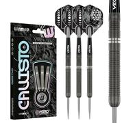 WINMAU Fléchettes Callisto 22g - 90% Professionnelle Tungstène Pointe en Acier Fléchettes Ensemble avec des ailettes et des tiges de fléchettes