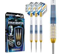 WINMAU Fléchettes - Joueur Professionnel Steve Beaton Legacy Edition 24g - 90% Professionnelle Tungstène Pointe en Acier Fléchettes Ensemble avec des ailettes et des tiges de fléchettes