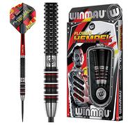 WINMAU Florian Hempel 25 Gramme Professionnelle Pointe d’Acier Tungstène Fléchettes avec Vols et Tiges (Arbres)