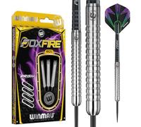 Winmau Fléchettes Foxfire, 80 % tungstène, pointe acier, ailettes et tiges Prism – 23 g