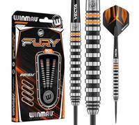 WINMAU Fury Tungstène Steeltip Fléchettes 24 Gramme avec Prism Vols et Vecta Porte-empennages (Tiges de fléchettes)